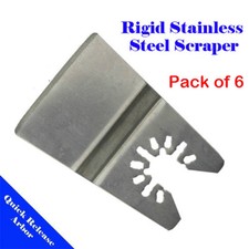 6 Scraper Blades Oscillating Multi Tool For Glue residue removers Universal Fit