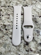 OEM Genuine Apple Watch Sport Band 6 5 4 3 2 1 SE 41mm S/M Starlight -Silver Pin