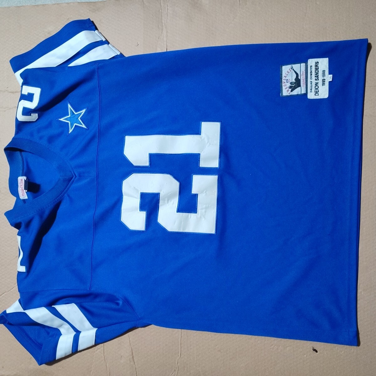 DALLAS COWBOYS 21 DEION SANDERS NFL VINTAGE JERSEY MENS 54
