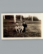 Antique 1940's Sitting In The Grass - Black & White Photography Photos