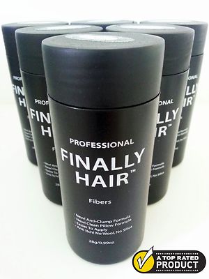 HAIR BUILDING FIBER BALDNESS GONE CONCEALER KERATIN FILLER FIBERS 6PAK 28gr CANS