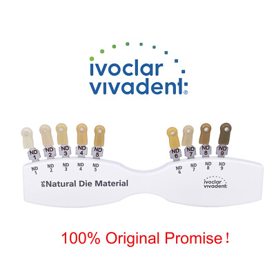 Dental IPS Natural Die Material Teeth Shade Guide Ivoclar Vivadent ND1-9