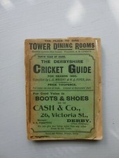 DERBYSHIRE CRICKET GUIDE 1905.ORIGINAL WRAPERS. GOOD CONDITION