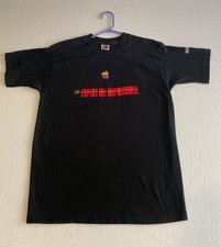 Vintage 1996 Apple Computer Mission Impossible Promo T-Shirt Black Large