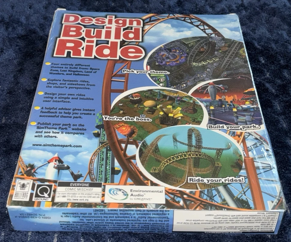 SIM THEME PARK: PC SEALED Big Box - 2000 EA/ Bullfrog Games Windows 95/ 98 RARE - Image 2 of 4