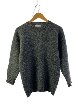 Other brands: Shetland Woolen knit sweater (thick), size L, wool, gray, swc-24aw
