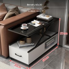 Beistelltischschrank Mit Platte Aus Geh&auml;rtetem Glas, Multifunktionaler