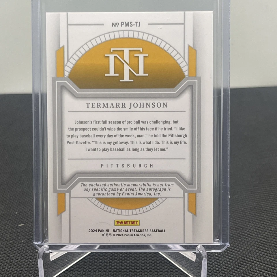 2024 Panini National Treasures Termarr Johnson Hat Size Patch /5 - Image 2 of 2