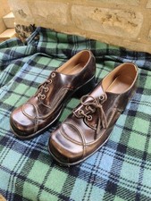 Vintage 1970's Slatters Leather Disco Shoes Size 8 Disco Pimp Shoes