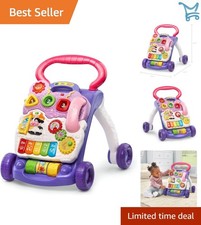 Sit-to-Stand Toddler Learning Walker Plastic Lavender Baby Toy for Motor Skills