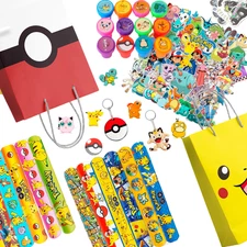 110 Pcs Pokemon Party Favors filler Pikachu Party Gift Party Set Loot Gift Bags