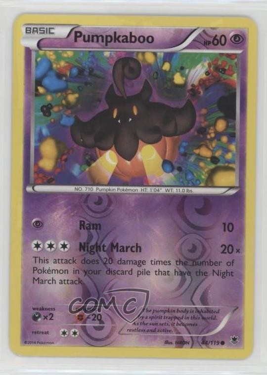 Pumpkaboo Reverse Foil Pokemon XY Phantom Forces #44