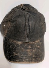 NEW!! Vintage Cobra Leather Cap Weathered Lea...