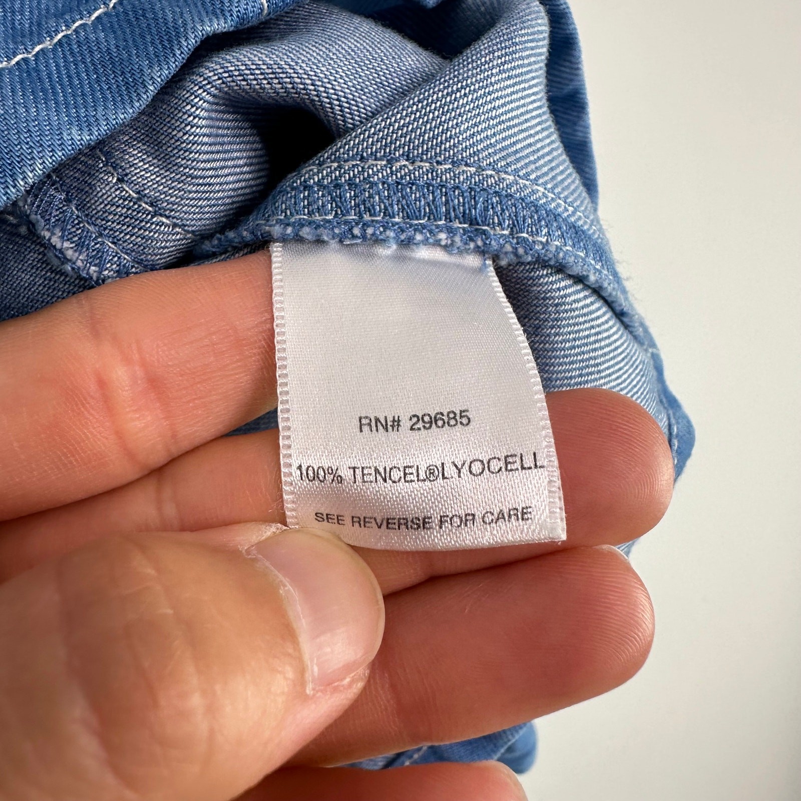 Pendleton Petites Chambray Button Front Blouse SI… - image 8