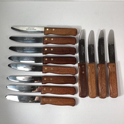 Gaucho Deluxe Stainless Steel Knives 10'' Adcraft Serrated Steak Knife Set Of 12