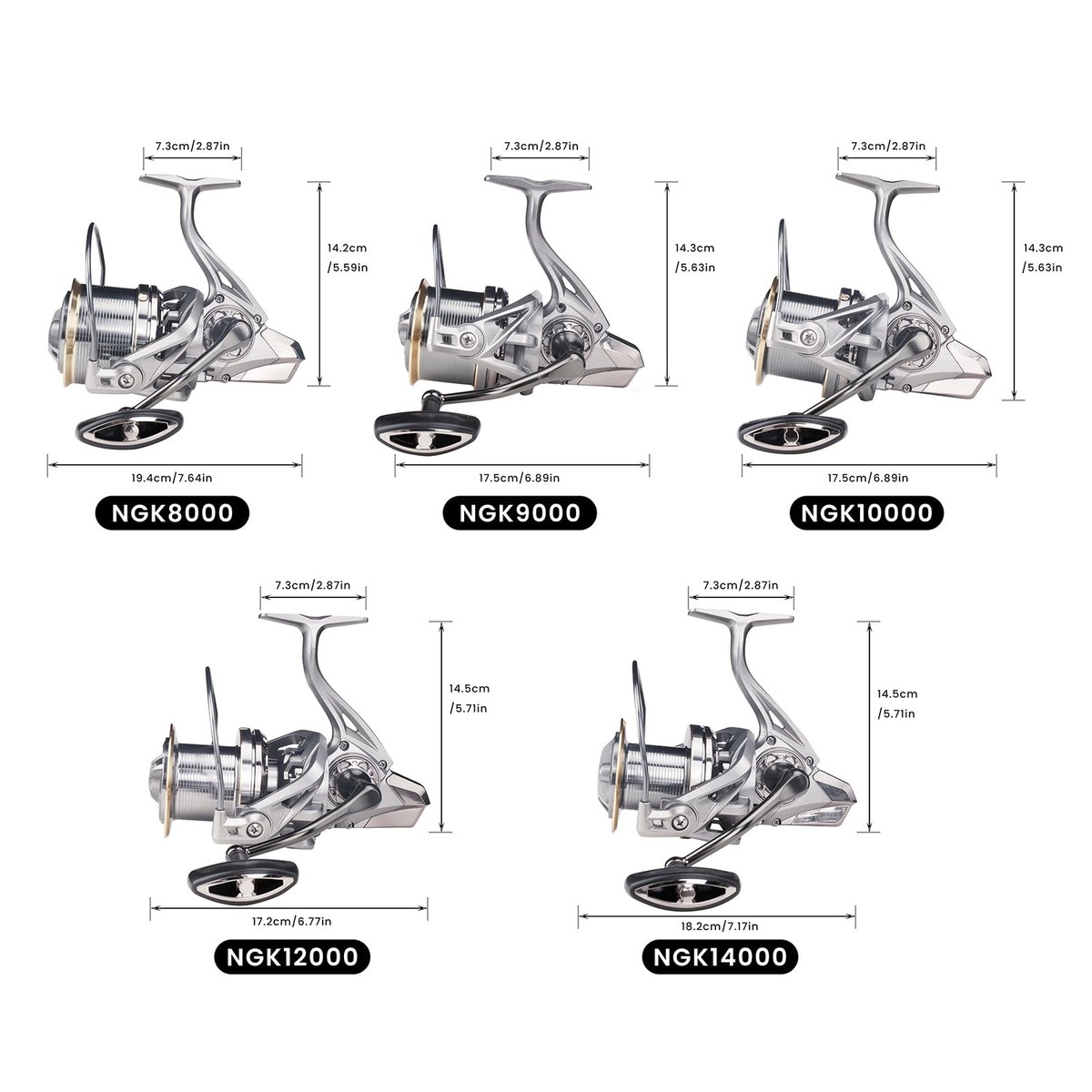Surf Reel Heavy Duty Surf Fishing Reel (8000-14000 Size) 17+1BB