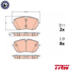 BRAKE PAD SET DISC BRAKE GDB2121 FOR PEUGEOT 308/SW/II 508 HNP /HNV /HNZ 1.2L