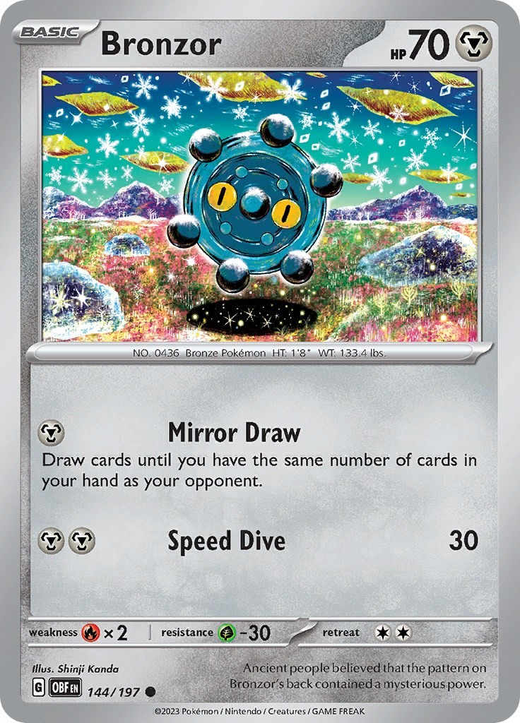 NM - Bronzor OBF - 144/197 Obsidian Flames