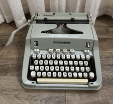 Hermes 3000 Portable Typewriter With Case Seafoam Green thumbnail