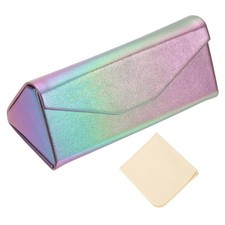 Foldable Glasses Case, Triangle Eyeglasses Case, Gradient Purple