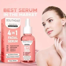 Korean Beauty Face Serum Lightweight Liquid 4-in-1 formula Facial Skincare, 30ml