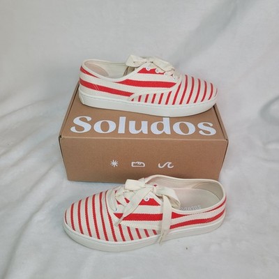 Soludos Marin Y2K Coastal Striped Nautical Sneakers Canvas Festive Size 7.5