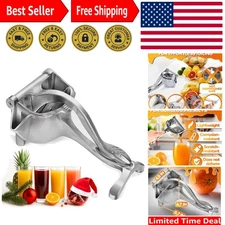 Versatile 0.6L Aluminum Juicer - Easy to Clean Ergonomic Hand Press for Citrus