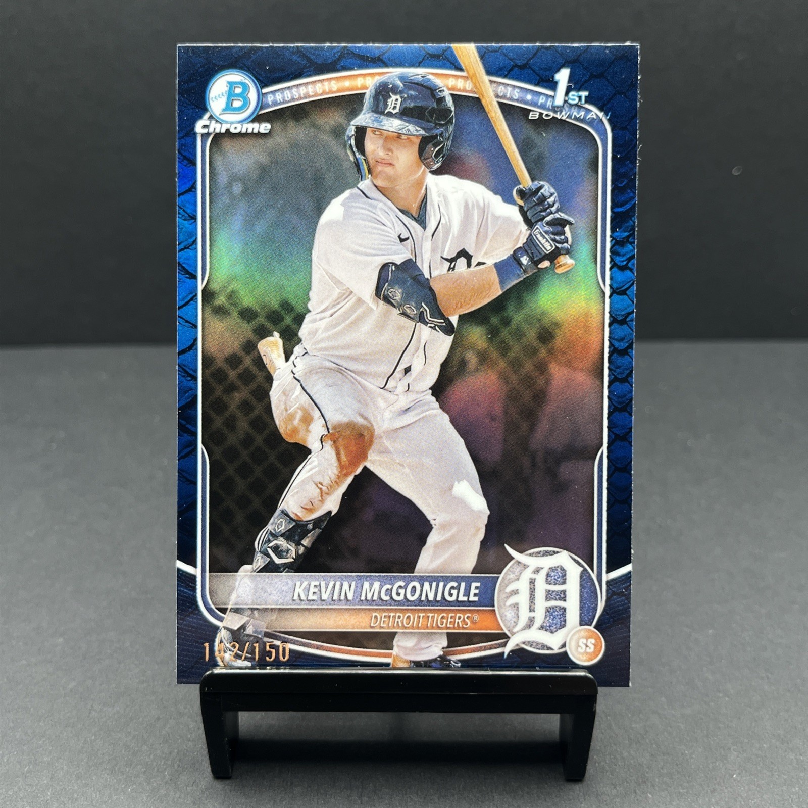2025 1st Bowman Chrome Prospects Kevin McGonigle #BCP-79 Blue Reptilian /150