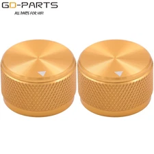 25*15.5mm Solid Aluminum Knob For Hifi Audio Guitar AMP Effect Pedal 6mm Hole 2P
