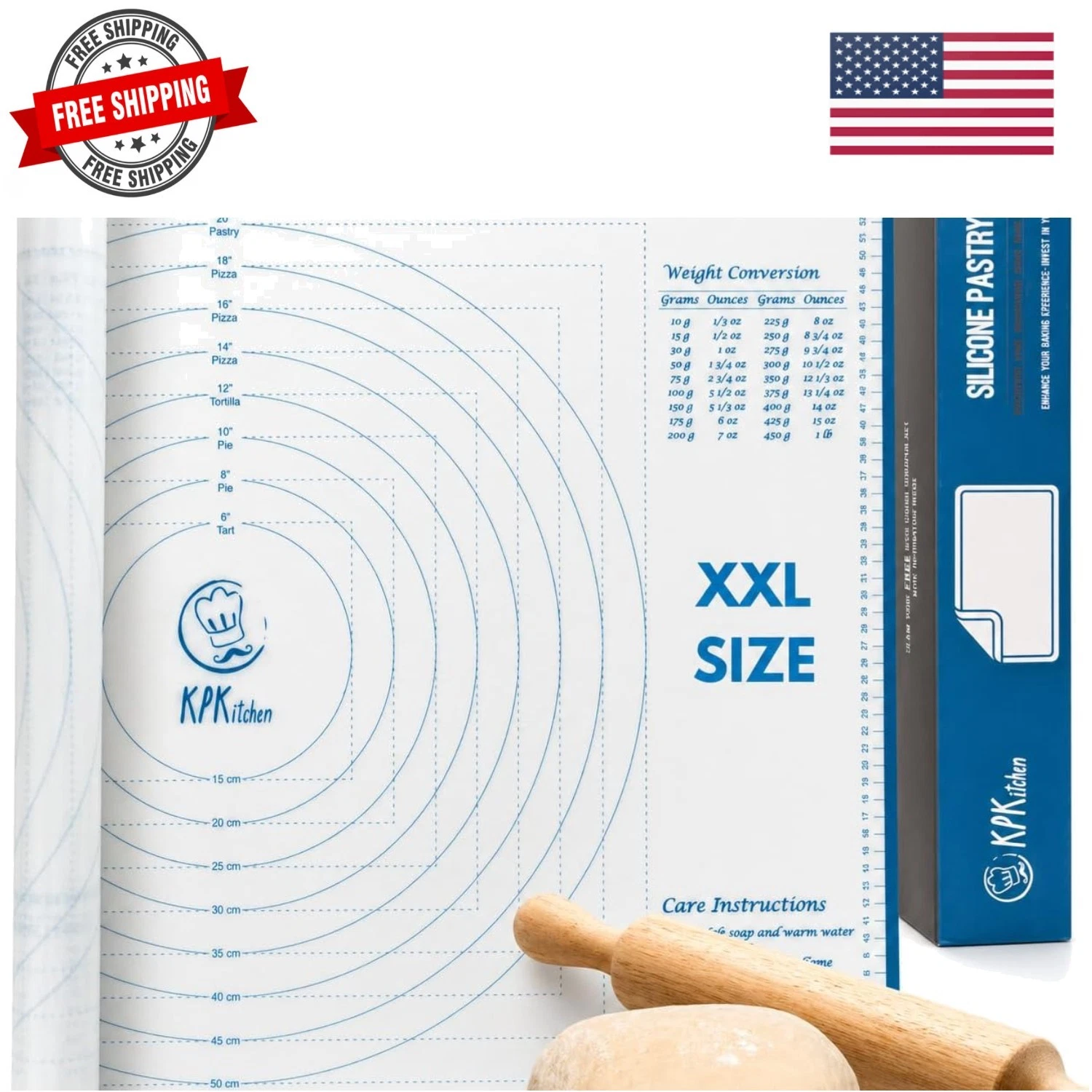 XXL Silicone Pastry Mat – Non-Slip, Easy-Clean Rolling Mat for Dough, Cookies...
Opens in a new wind