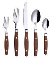 Annova Silverware Set Stainless Steel Cutlery Color Handle With Rivet/
