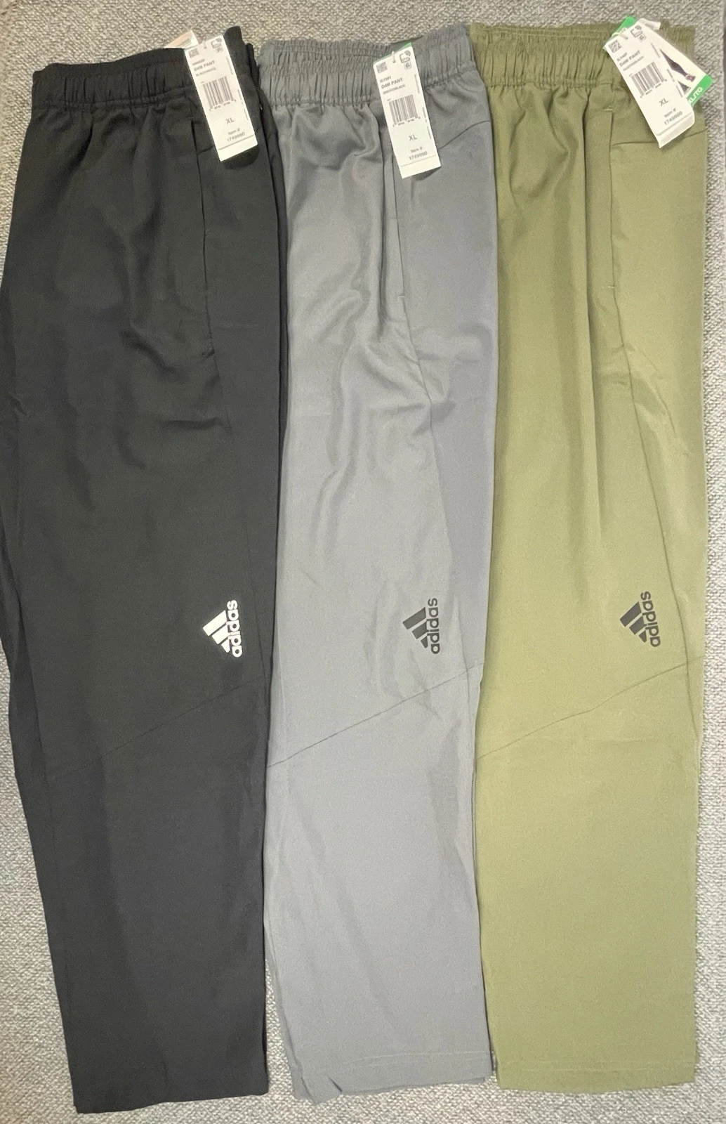 Adidas Men’s Woven Pant Green, Gray OR Black Pick Your Size NWT