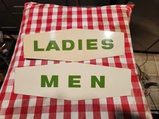 VINTAGE ORIGINAL ANTIQUE GAS OIL GENERAL STORE SIGN MEN LADIES NICE