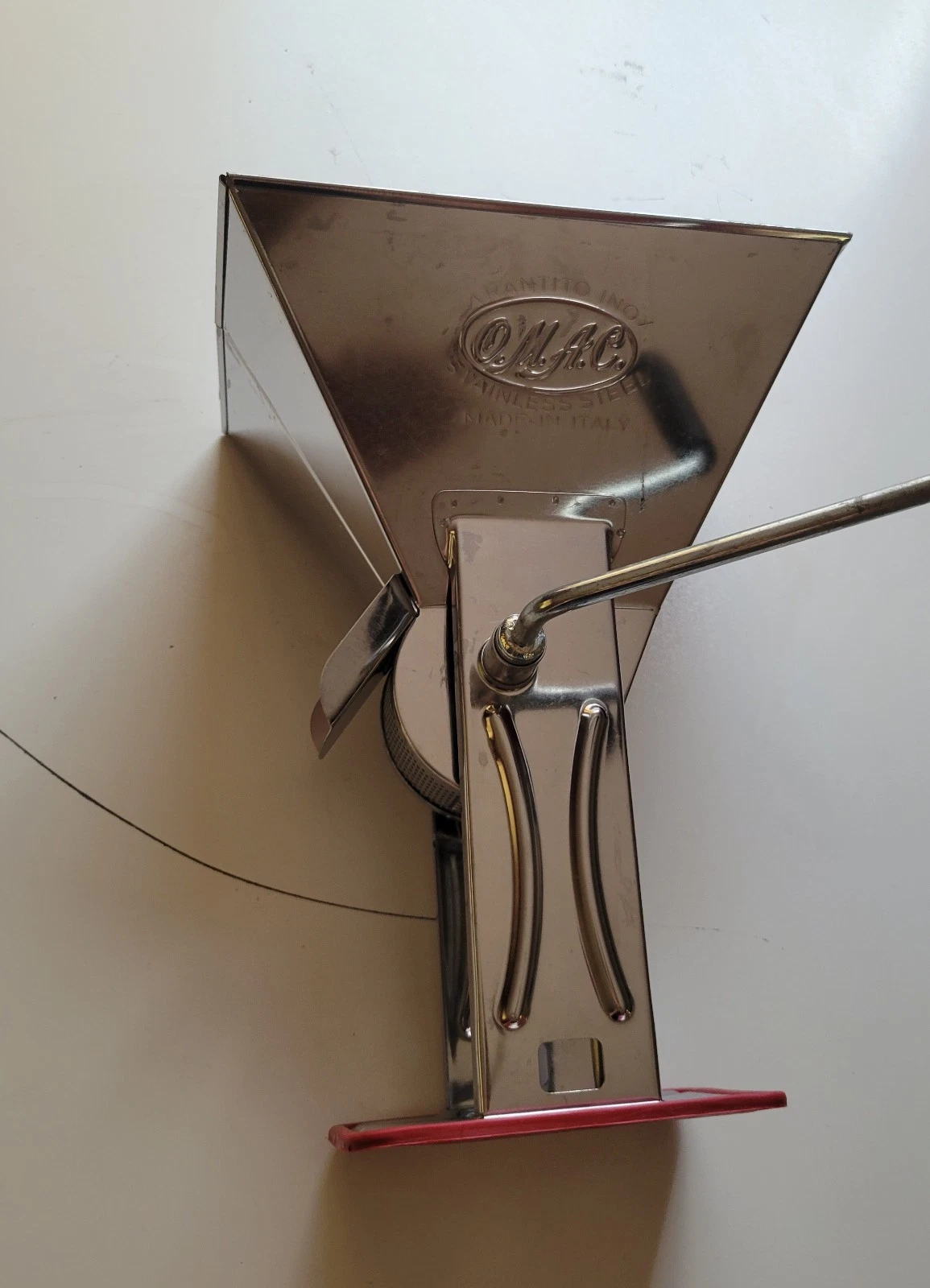 O.M.A.C. FOOD SAUCE MAKER GRINDER ARANTITO INOX / ITALY HAND CRANK STAINLESS