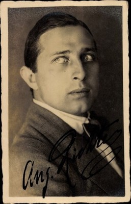 Photo postcard August Richter, actor Düsseldorf 1919, portrait,... - 10686892