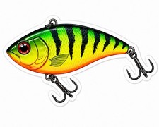 Fishing Lure Bass Fire Tiger Crankbait Popper Sticker Trout Pike Fish Decal