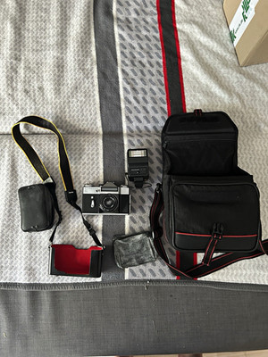 Revueflex E + Industar-50-2 50mm + Cullmann C20 + Tasche