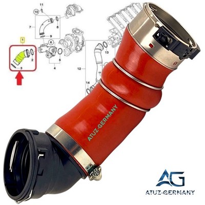 Original AG  Turboschlauch für BMW 6er (E63, E64) 635d 11617796293