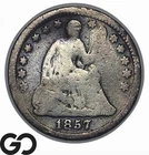 1857 Seated Liberty Half Dime