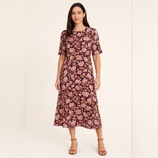 LOFT Barbiecore Long Floral Dress Butterly Summer Colors (#328)