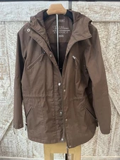Natural Selections Radiance Women’s Brown Hooded Rain Jacket Size Medium