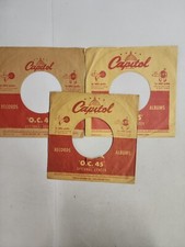 45 RPM 7" RECORD SLEEVES CO. SLEEVE 3 PACK SEE PHOTOS - Capitol SLV142
