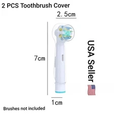 2 PCS Travel Electric Toothbrush Cover Toothbrush Head Protective Cover Case Cap