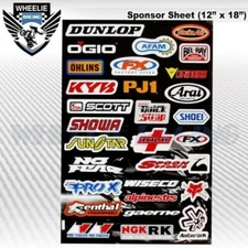 MOTOCROSS MOTORCYCLE DIRT BIKE ATV HELMET SPONSOR LOGO RACE STICKER DECAL #T8K6A