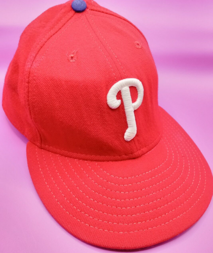 Vintage PHILADELPHIA PHILLIES Hat NEW ERA 100% Wool 7 3/8 USA cap baseball
