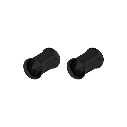 Pair of Surgical Steel PVD Black Double Flare Ear Tunnels Earlets Gauges Plugs - Picture 36 of 108