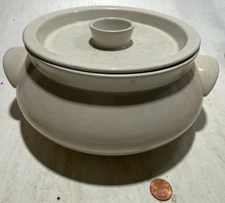 Franciscan Solid Cream Color 7" Round Covered Casserole Dish