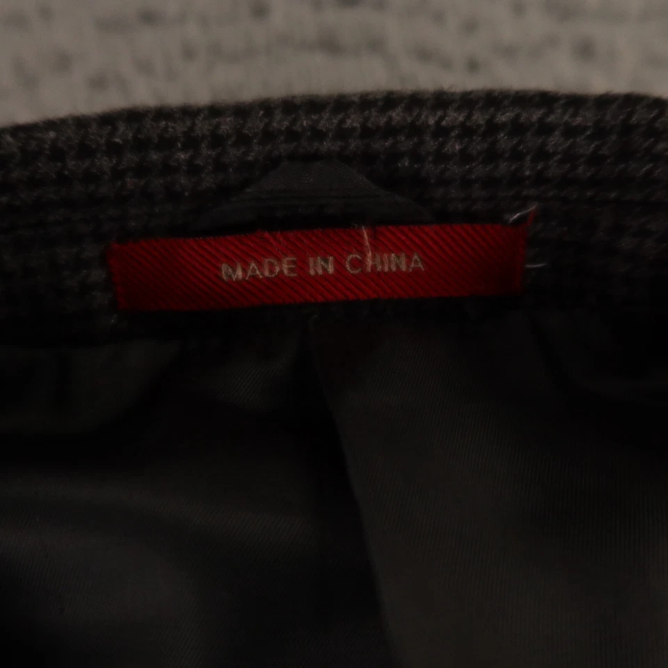 Chaqueta Tweed M Gris Negro Pata de Gallo Poliéster Blazer Abrigo Deportivo IZOD 40S Foto 3 de 4