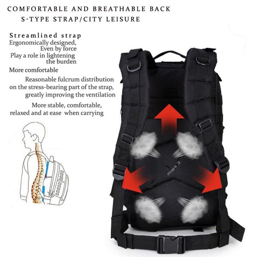 30/35L Exterior Militar Táctica Mochila Campamento Senderismo Bolso de Viaje - Imagen 3 de 34