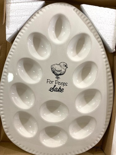Bella Bug Egg Dish Plate "For Keeps Sake" Deviled Eggs New - Picture 3 of 6